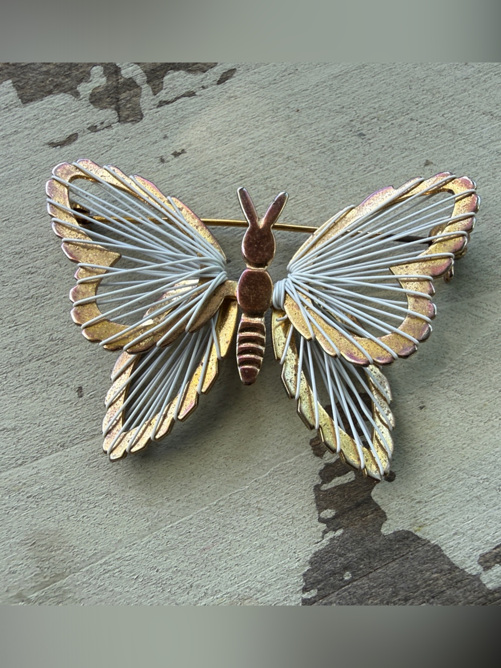 Gold Butterfly Brooch Pin
